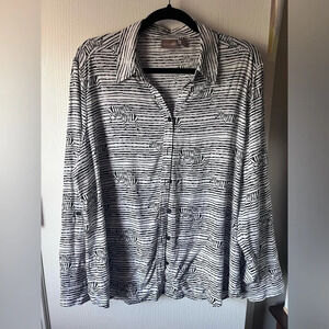 Chicos 3 US size 16 black and white zebra animal print